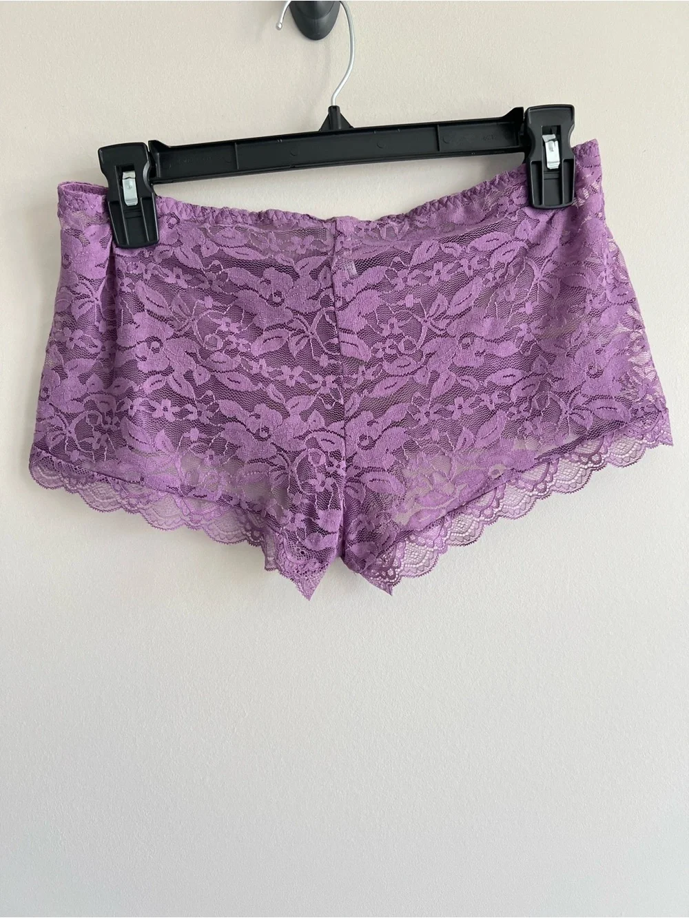 NWT Adore Me purple lace Roanne sheer tank and boyshort pajama set medium